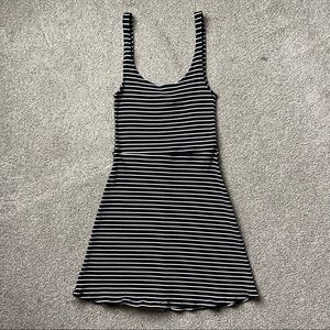 Reformation Black and White Striped Dress